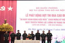 Ph&aacute;t động đợt thi đua cao điểm '80 ng&agrave;y h&agrave;nh động kiểu mẫu'