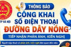 Thuế H&agrave; Nội c&ocirc;ng khai số điện thoại đường d&acirc;y n&oacute;ng hỗ trợ người nộp thuế