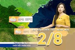 [Video] Dự báo thời tiết đêm nay và ngày mai ngày 2/8/2026: Bắc Bộ duy trì mưa dông, Trung Bộ nắng gián đoạn