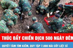 Th&uacute;c đẩy chiến dịch 500 ng&agrave;y đ&ecirc;m: Quyết t&acirc;m t&igrave;m kiếm, quy tập 7.000 h&agrave;i cốt liệt sĩ