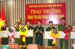 Bộ đội Biên phòng tỉnh Gia Lai trao khen thưởng trong đấu tranh phòng, chống tội phạm