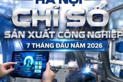 Infographic |H&agrave; Nội: Chỉ số sản xuất c&ocirc;ng nghiệp 7 th&aacute;ng đầu năm 2026