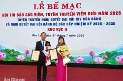 An Giang đoạt 1 giải ba, 1 giải khuyến khích tại Hội thi báo cáo viên khu vực II