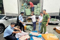 Bắt quả tang xe tải vận chuyển gần 17 tấn thực phẩm đông lạnh không rõ nguồn gốc