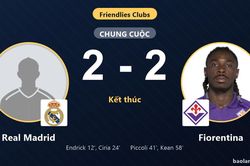 Real Madrid và Fiorentina chia điểm sau màn rượt đuổi tại Klagenfurt