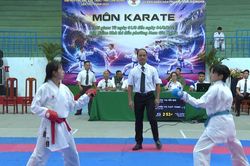 152 vận động viên tham dự giải Karate Đại hội Thể dục thể thao tỉnh