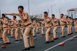 Hà Nội: Hơn 3.000 cảnh sát phô diễn kỹ thuật điều lệnh, võ thuật