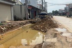 Thi công đường tỉnh 429 gây mất an toàn giao thông