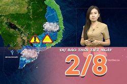 [Video] Dự báo thời tiết ngày 2/8/2026: Bắc Bộ mưa dông rải rác, Trung Bộ nắng nóng cục bộ
