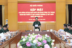 Đại tướng Phan Văn Giang chủ trì gặp mặt đại biểu Quốc hội đang công tác trong Quân đội trước Kỳ họp không thường lệ thứ nhất, Quốc hội khóa XVI