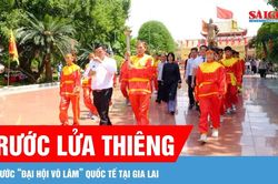 Rước lửa thiêng trước 'đại hội võ lâm' quốc tế tại Gia Lai