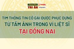 [Chuỗi Infographic] Tháng Bảy tri ân: Tìm thông tin cô gái được phục dựng từ tấm ảnh trong ví liệt sĩ tại Đồng Nai