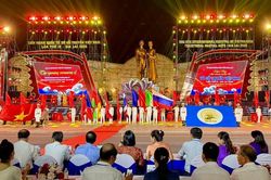 Diễu hành biểu dương lực lượng tại Liên hoan quốc tế võ cổ truyền Việt Nam lần thứ IX - Gia Lai 2026