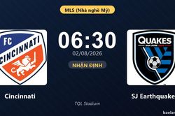 Nhận định Cincinnati vs SJ Earthquakes: đội hình dự kiến