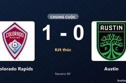 Thống kê trận đấu Colorado Rapids 1-0 Austin: Rafael Navarro tỏa sáng, Colorado Rapids giành trọn 3 điểm