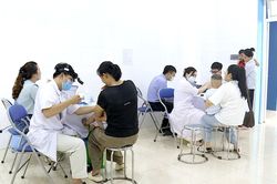 Xã Phúc Lộc khám sức khỏe miễn phí cho trẻ dưới 6 tuổi