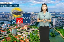 Dự báo thời tiết tối | 02/08/2026