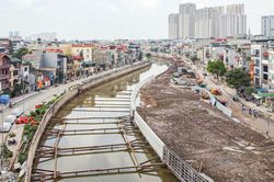 Kênh La Khê chống ngập phía Tây Hà Nội tăng tốc về đích trước 30/9