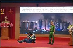 Tập huấn nghiệp vụ phòng cháy, chữa cháy cho cán bộ cơ sở phường Xuân Phương