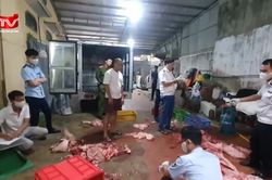 Cận cảnh cơ sở chứa gần 1 tấn thịt nghi nhiễm dịch tả lợn châu Phi