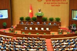 Quốc hội nghe báo cáo về 2 dự án luật trong lĩnh vực phổ biến, giáo dục pháp luật và trách nhiệm bồi thường của Nhà nước