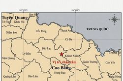 Liên tiếp xảy ra các trận động đất tại tỉnh Cao Bằng