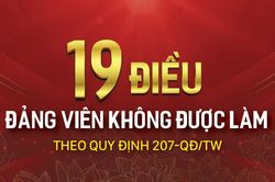 19 điều Đảng viên không được làm theo Quy định 207-QĐ/TW