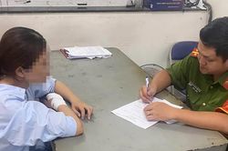 Công an làm việc với người phụ nữ báo thông tin giả bị cướp giật 85 triệu đồng