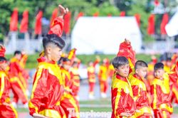 CLIP: Mãn nhãn màn đồng diễn Hùng kê quyền của hàng trăm võ sinh
