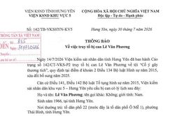 Truy tố bị can Lê Văn Phương về tội cố ý gây thương tích
