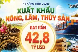 Infographic | Xuất khẩu nông, lâm, thủy sản đạt gần 42,8 tỷ USD
