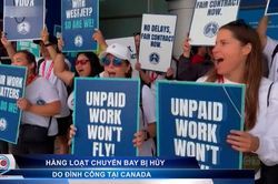 Hàng loạt chuyến bay bị hủy do đình công tại Canada