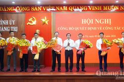 Ban Thường vụ Tỉnh ủy công bố quyết định về công tác cán bộ