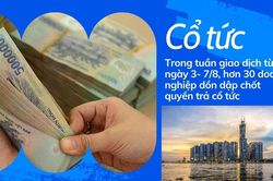 Sóng cổ tức tháng 8: Tiền mặt rủng rỉnh, cổ phiếu nhân đôi
