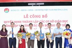 C&ocirc;ng bố Quyết định th&agrave;nh lập c&aacute;c cơ sở gi&aacute;o dục c&ocirc;ng lập tại phường L&aacute;ng