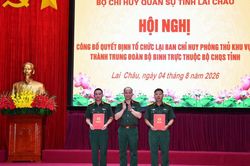 Giải thể, tổ chức lại Ban Chỉ huy Phòng thủ khu vực: Sắp xếp tổ chức quân sự địa phương tinh, gọn, mạnh