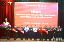 Điện Biên: Công bố quyết định tổ chức lại Ban chỉ huy Phòng thủ khu vực thành Trung đoàn Bộ binh trực thuộc Bộ CHQS tỉnh