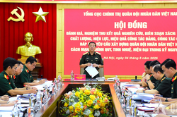 Thượng tướng Trương Thiên Tô chủ trì phiên họp Hội đồng đánh giá, nghiệm thu kết quả nghiên cứu, biên soạn sách của Tổng cục Chính trị