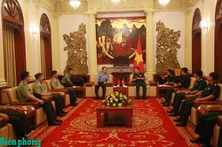 Thiếu tướng Nguyễn Văn Thiện chủ trì tiếp Đoàn công tác Biên phòng, Bộ Quốc phòng Trung Quốc