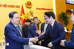Chủ tịch Quốc hội gặp mặt c&aacute;c đại sứ, trưởng cơ quan đại diện ngoại giao Việt Nam ở nước ngo&agrave;i