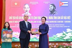 Trưng b&agrave;y 100 ảnh tư liệu về Chủ tịch Hồ Ch&iacute; Minh v&agrave; Tổng Tư lệnh Fidel Castro