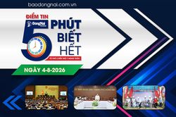 Điểm tin '5 phút biết hết' sáng 4-8: Thành phố Đồng Nai tiếp tục duy trì đà tăng trưởng kinh tế