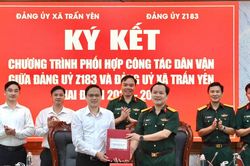 Xã Trấn Yên ký kết chương trình phối hợp với Nhà máy Z183