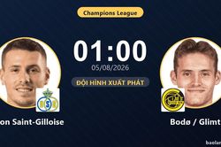 TRỰC TIẾPTrực tiếp Union Saint-Gilloise vs Bod&oslash; / Glimt: Đội h&igrave;nh xuất ph&aacute;t