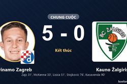 Dinamo Zagreb dội mưa b&agrave;n thắng, Kauno Žalgiris nhận thất bại nặng nề