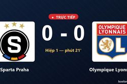 TRỰC TIẾPTrực tiếp Sparta Praha vs Olympique Lyonnais: Sparta Praha kiểm so&aacute;t thế trận, chưa c&oacute; b&agrave;n thắng