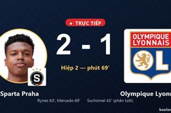 TRỰC TIẾPTrực tiếp Sparta Praha vs Olympique Lyonnais: Sparta Praha vượt l&ecirc;n dẫn trước