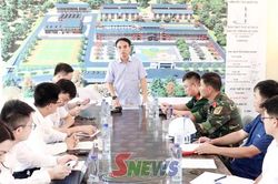 Đồng ch&iacute; Ph&oacute; Chủ tịch UBND tỉnh kiểm tra tiến độ x&acirc;y dựng Trường Nội tr&uacute; li&ecirc;n cấp x&atilde; Phi&ecirc;ng Pằn