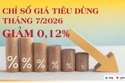 Infographics: Chỉ số giá tiêu dùng 7 tháng năm 2026 tăng 4,39%