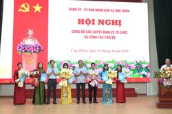 Xã Ứng Thiên kiện toàn các chức danh quản lí các trường học